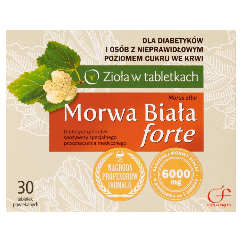 Morwa Biała Forte Tabletki dla osób z nieprawidłowym poziomem cukru we krwi, 30 szt.