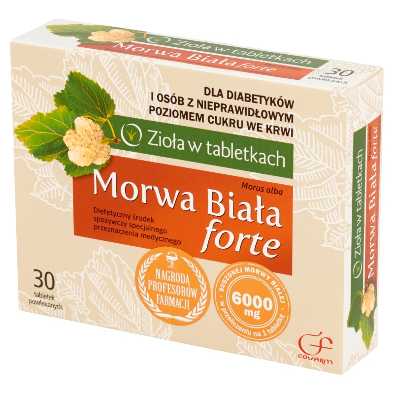 Morwa Biała Forte, Tabletki dla osób z nieprawidłowym poziomem cukru we krwi, 30 szt.