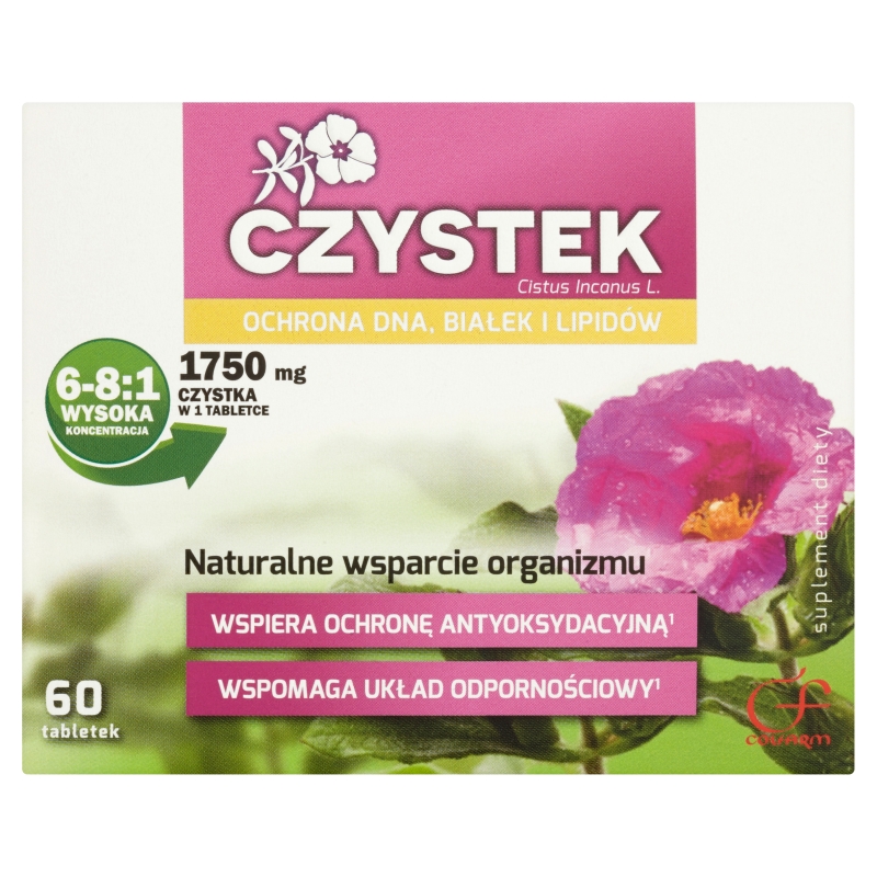 Czystek, tabletki ze składnikami wspomagającymi układ odpornościowy, 60 szt.