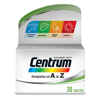 Centrum kompletne od A do Z , tabletki z zestawem witamin i minerałów dla dorosłych, 30 szt.