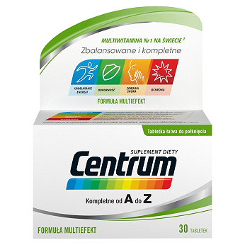 Centrum kompletne od A do Z , tabletki z zestawem witamin i minerałów dla dorosłych, 30 szt.