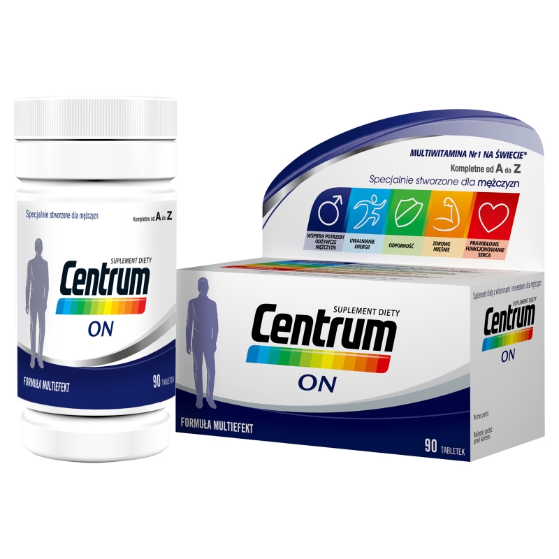 Centrum ON, tabletki z witaminami i minerałami dla mężczyzn, 90 szt.