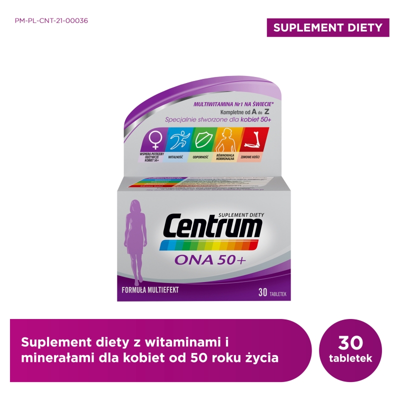 Centrum ONA 50+ , tabletki z witaminami dla kobiet, 30 szt.