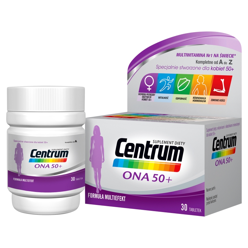 Centrum ONA 50+ , tabletki z witaminami dla kobiet, 30 szt.