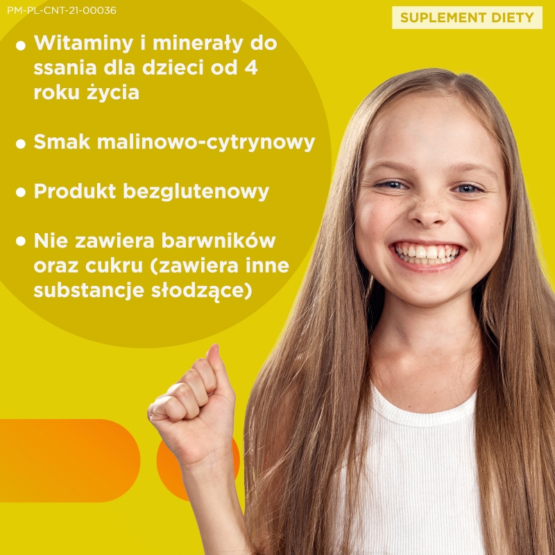 Centrum Junior, tabletki do ssania z witaminami i minerałami dla dzieci, 30 szt.