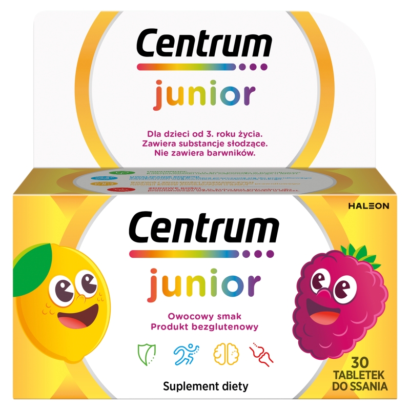 Centrum Junior tabletki do ssania z witaminami i minerałami dla dzieci, 30 szt.