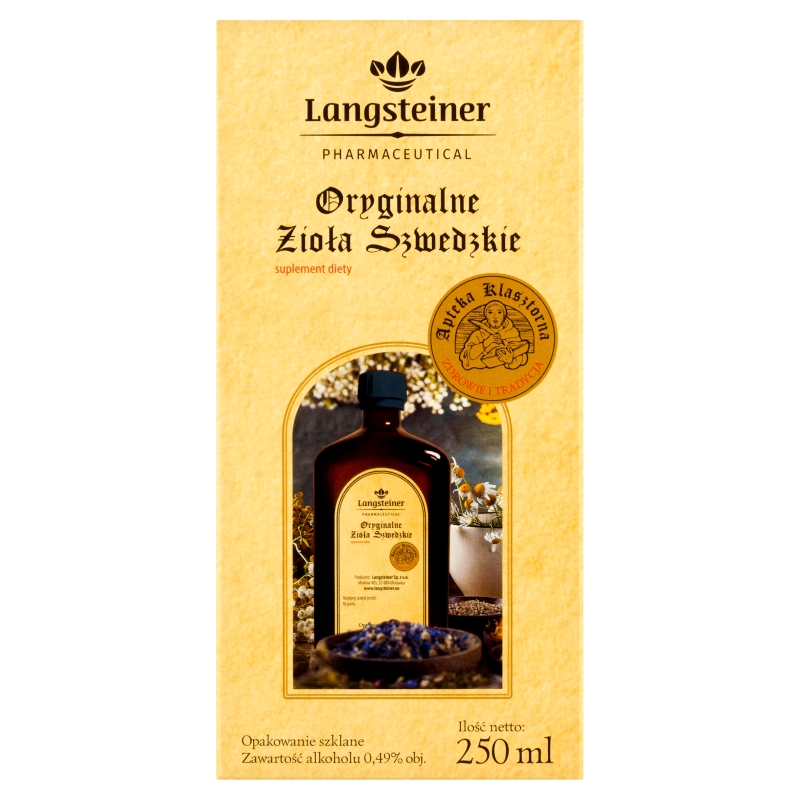 Bitter Oryginalne zioła szwedzkie płyn ze składnikami poprawiającymi apetyt, 250 ml