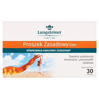 Proszek Zasadowy Tabs, tabletki ze składnikami wspomagającymi równowagę kwasowo-zasadową, 30 szt.