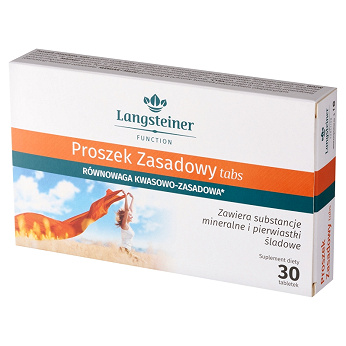 Proszek Zasadowy Tabs, tabletki ze składnikami wspomagającymi równowagę kwasowo-zasadową, 30 szt.