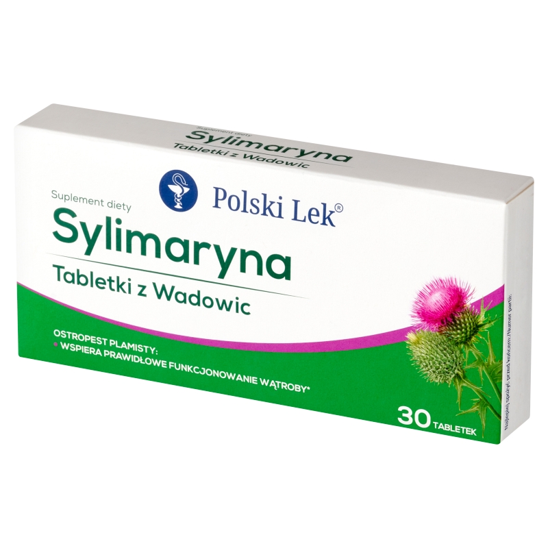 Sylimaryna Tabletki z Wadowic , tabletki ze składnikami na prawidłowe funkcjonowanie wątroby, 30 szt.
