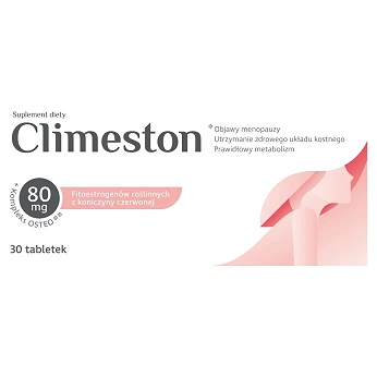 Climeston, tabletki ze składnikami łagodzącymi objawy menopauzy, 30 szt.