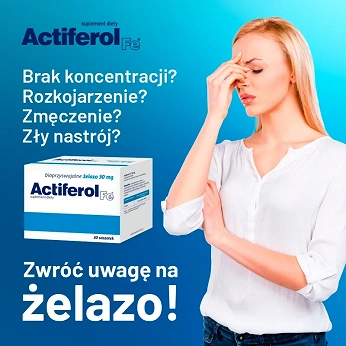 Actiferol Fe, saszetki ze składniakami uzupełniającymi dietę w żelazo, 30 szt.
