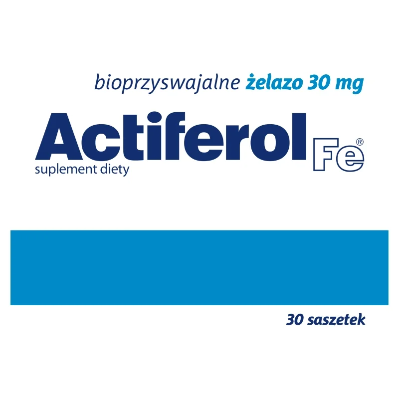 Actiferol Fe saszetki ze składniakami uzupełniającymi dietę w żelazo, 30 szt.