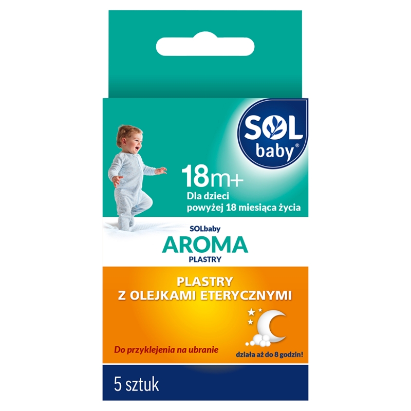 Solbaby Aroma plastry, z olejkiem eterycznym na nieżyt nosa, 5 szt.