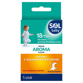 Solbaby Aroma plastry, z olejkiem eterycznym na nieżyt nosa, 5 szt.