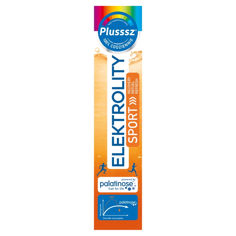 Plusssz Elektrolity Sport  tabletki musujące przeznaczone dla osób aktywnych, 24 szt.