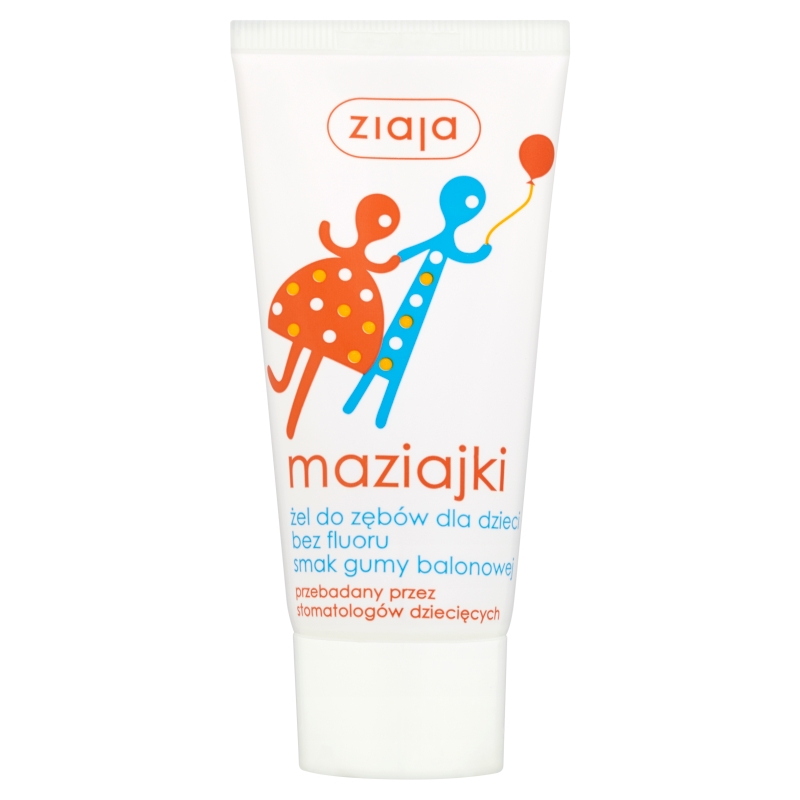 Ziaja Maziajki  żel do zębów dla dzieci o smaku gumy balonowej, 50 ml