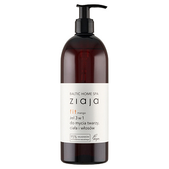 Ziaja baltic home spa fit, żel do mycia twarzy ciała i włosów, 500 ml