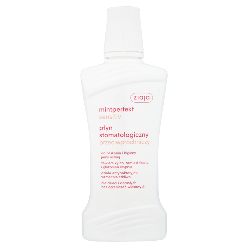 Ziaja Mintperfekt Sensitiv płyn stomatologiczny i przeciwpróchniczy, 500 ml