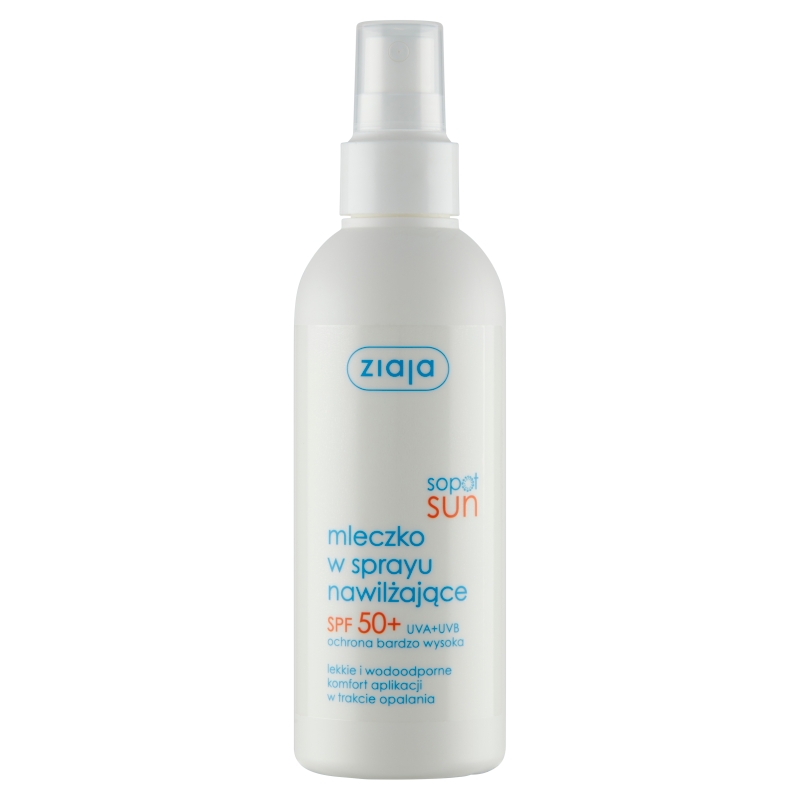 Ziaja Sopot Sun  mleczko nawilżające w sprayu SPF 50+, 170 ml
