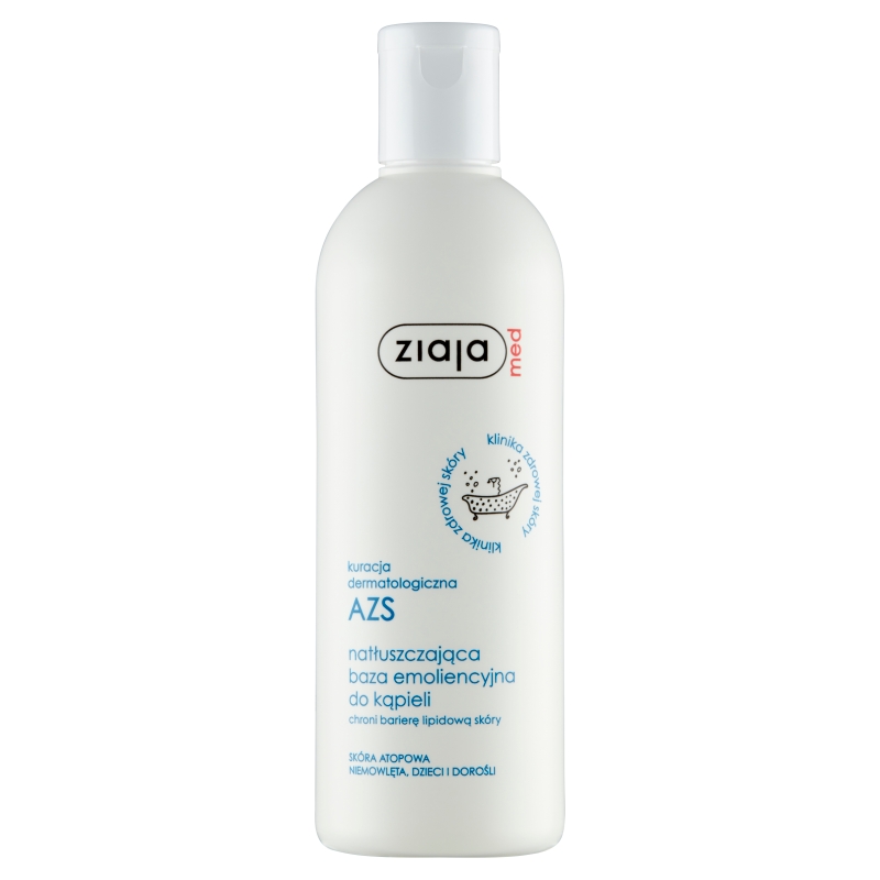 Ziaja Med Kuracja Dermatologiczna AZS baza emoliencyjna natłuszczająca do kąpieli, 270 ml