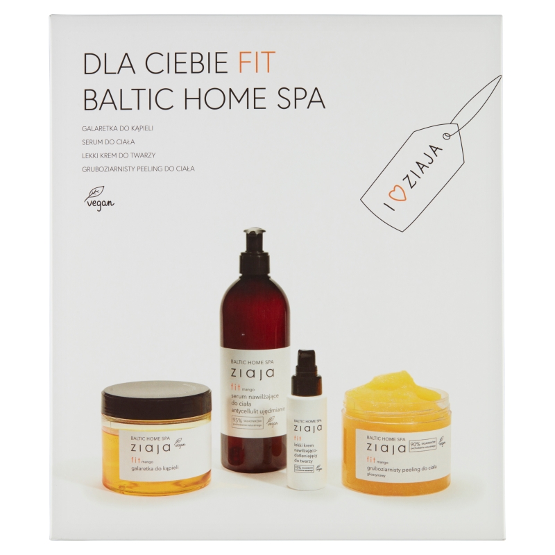 ZIAJA Ziaja BALTIC HOME SPA FIT , zestaw: galaretka do kąpieli, serum do ciała, krem do twarzy, peeling do ciała