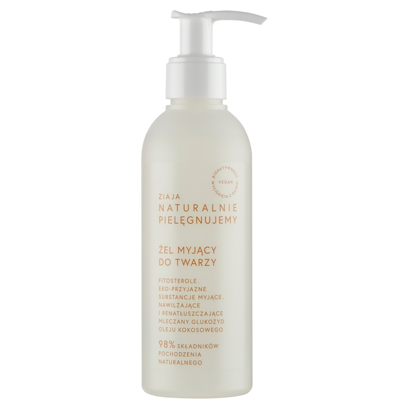 Ziaja Naturalnie Pielęgnujemy żel myjący do twarzy, 200 ml