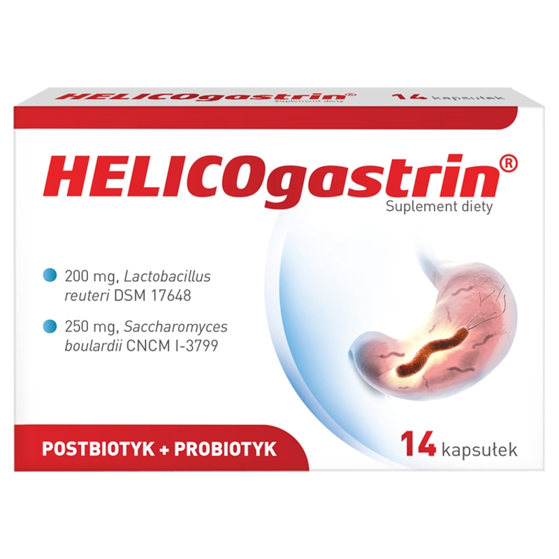 HELICOgastrin, kapsułki z probiotykiem, 14 szt.