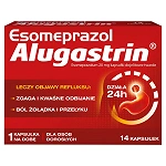 Esomeprazol Alugastrin kapsułki na objawy refluksu, 14 szt.