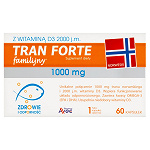 TRAN FORTE Familijny kapsułki ze składnikami wspierającymi układ odpornościowy, 60 szt.