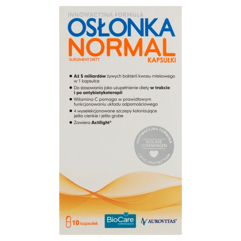 Osłonka Normal, kapsułki z synbiotykiem do stosowania podczas antybiotykoterapii, 10 szt.