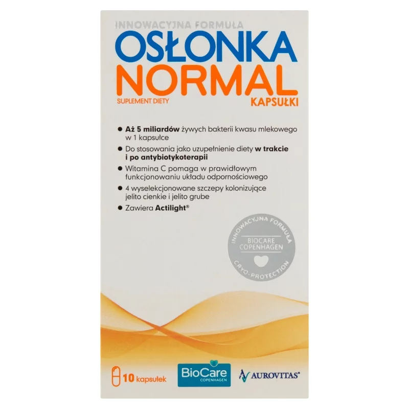 Osłonka Normal, kapsułki z synbiotykiem do stosowania podczas antybiotykoterapii, 10 szt.