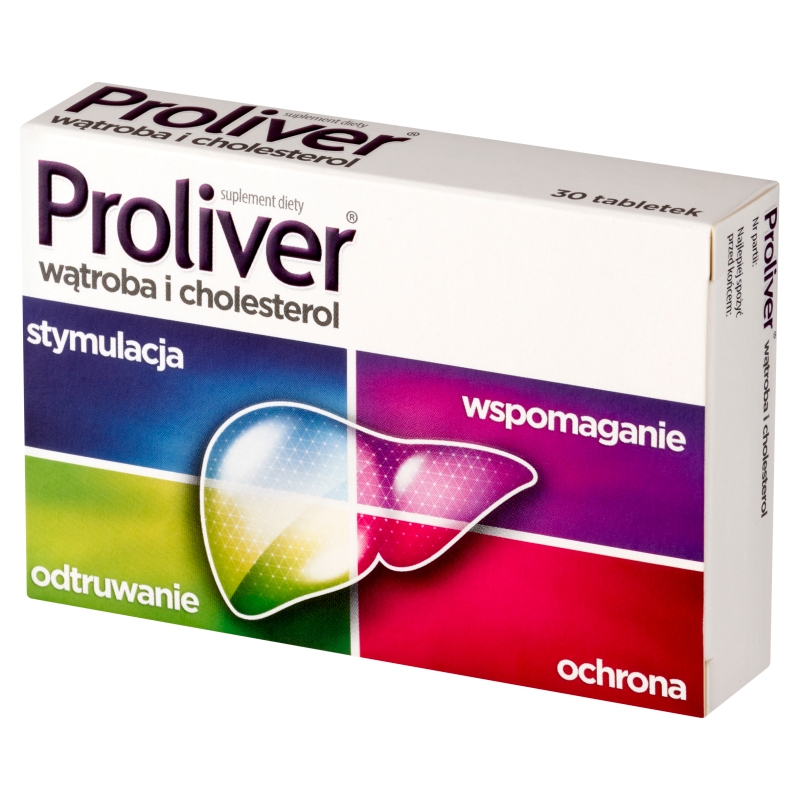 Proliver, tabletki ze składniakami wspierającymi wątrobę, 30 szt.