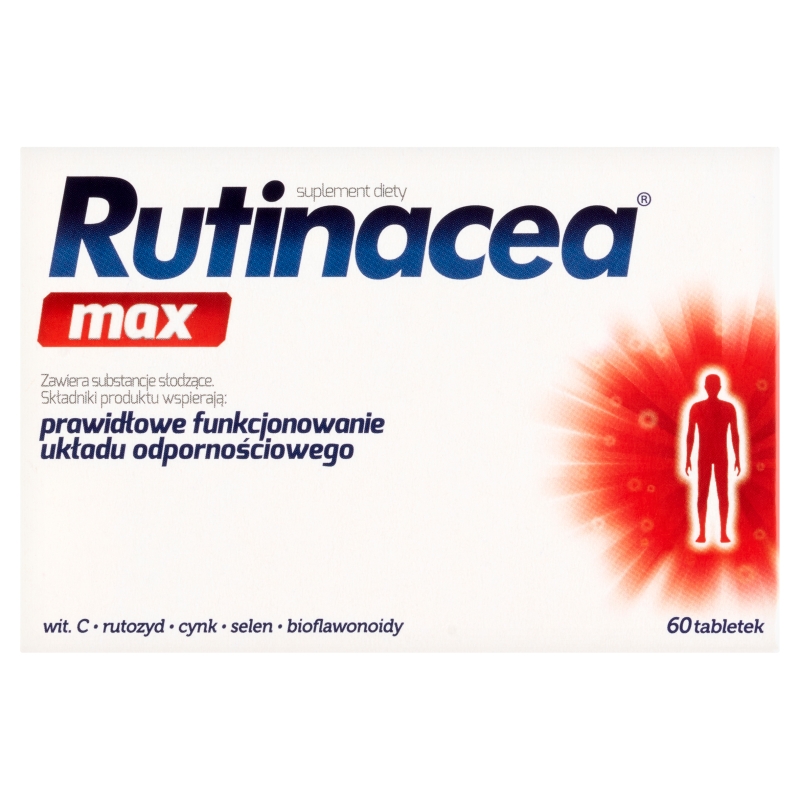Rutinacea Max, tabletki ze składnikami wspierającymi na odporność, 60 szt. (45 szt. + 15 szt. gratis)