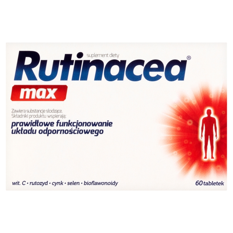 Rutinacea Max tabletki ze składnikami wspierającymi na odporność, 60 szt. (45 szt. + 15 szt. gratis)