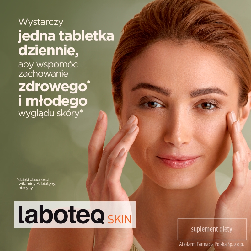 Laboteq SKIN, tabletki ze składnikami pomagającymi zachować zdrowy i młody wygląd skóry, 30 szt.