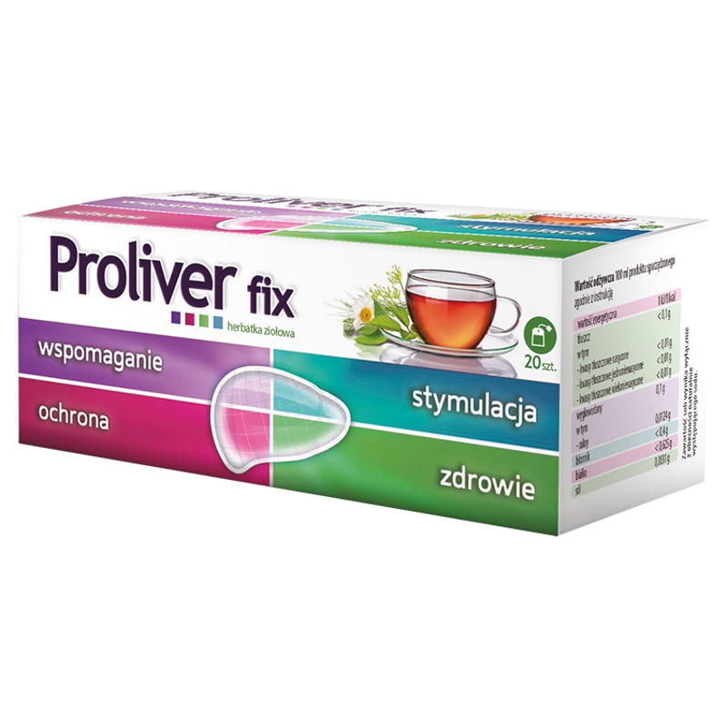 Proliver Herbatka , zioła do zaparzenia ze składnikami na trawienie, 20 sasz.
