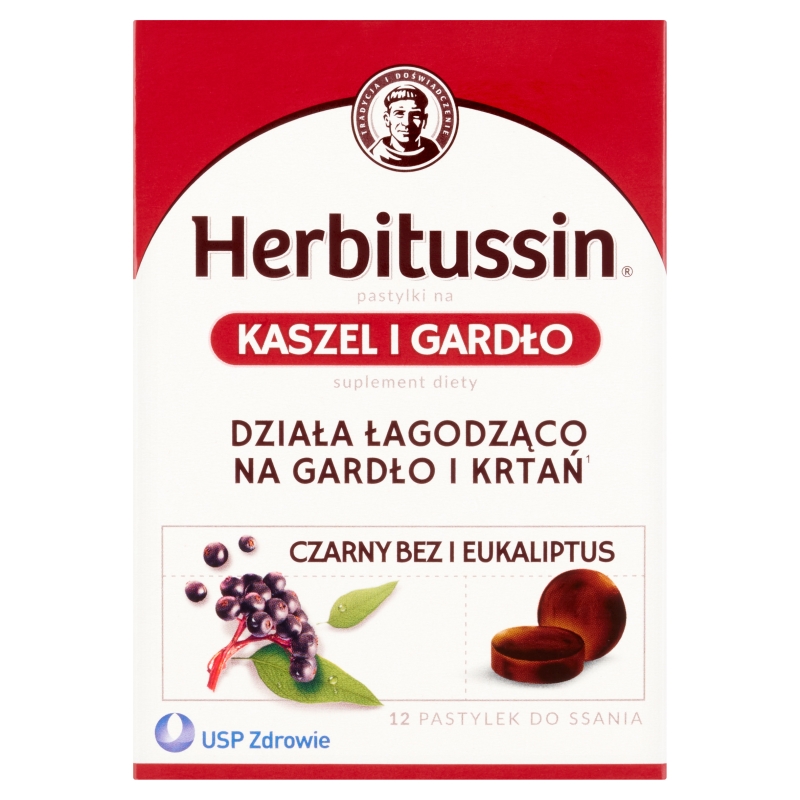 Herbitussin  kaszel i gardło, 12 pastylek