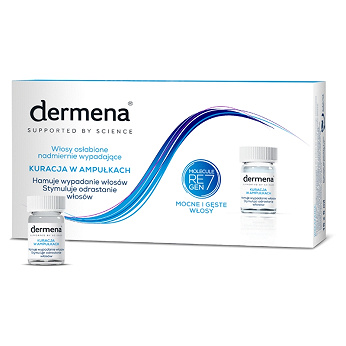 Dermena , kuracja w ampułkach do włosów osłabionych, nadmiernie wypadających, 15 x 5 ml