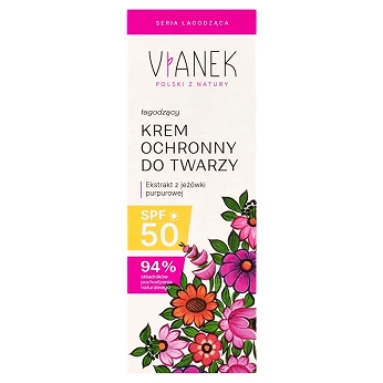 Vianek, krem łagodząco-ochronny do twarzy 50 SPF, 50 ml
