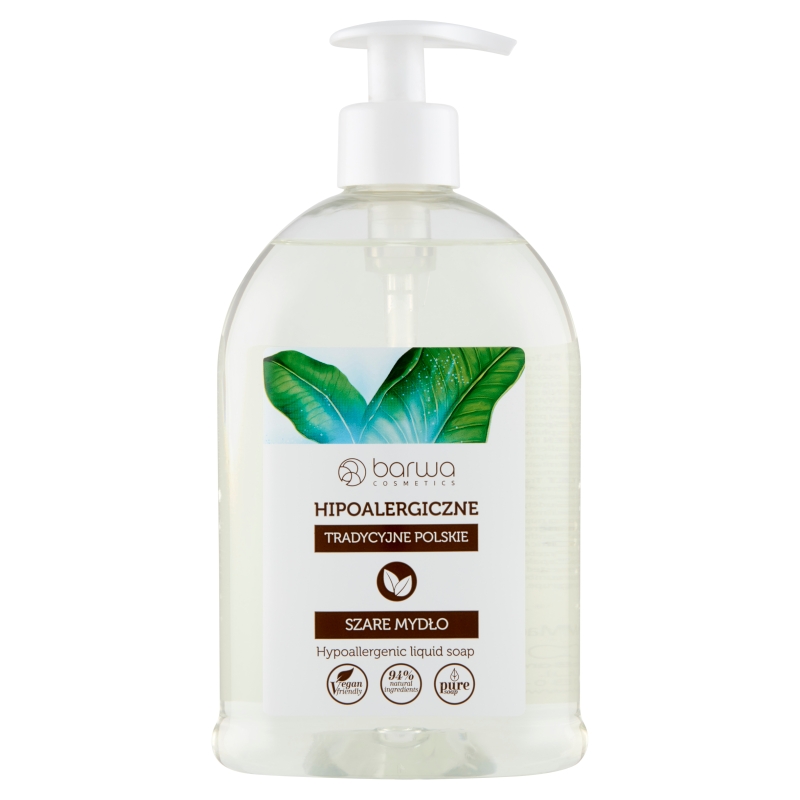 Barwa Hipoalergiczne mydło  szare w płynie, 500 ml