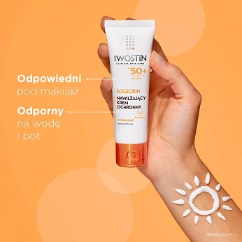 Iwostin Solecrin, krem ochronny SPF 50+ do skóry wrażliwej, normalnej, mieszanej, 50 ml KRÓTKA DATA 31.08.2026