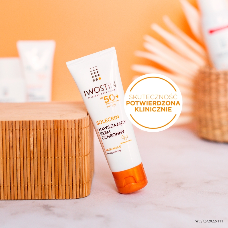 Iwostin Solecrin, krem ochronny SPF 50+ do skóry wrażliwej, normalnej, mieszanej, 50 ml