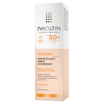 Iwostin Solecrin, krem ochronny SPF 50+ do skóry wrażliwej, normalnej, mieszanej, 50 ml KRÓTKA DATA 31.08.2026