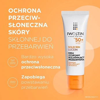 Iwostin Solecrin Lucidin, krem na przebarwienia, SPF 50+, 50 ml