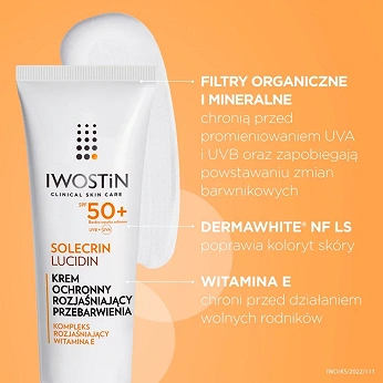 Iwostin Solecrin Lucidin, krem na przebarwienia, SPF 50+, 50 ml