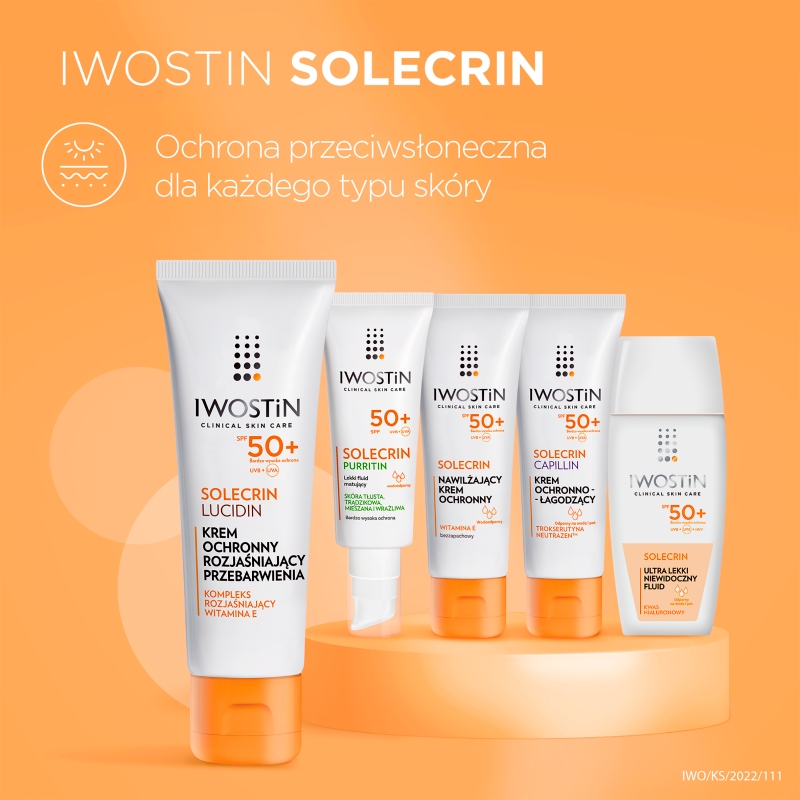 Iwostin Solecrin Lucidin, krem na przebarwienia, SPF 50+, 50 ml