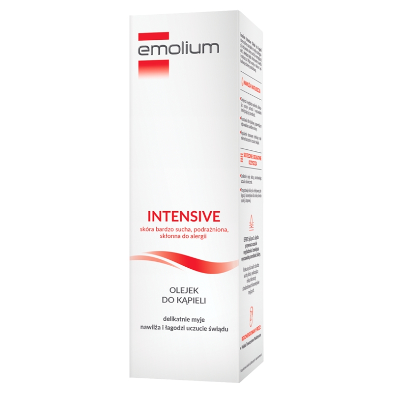 Emolium Intensive, olejek do kąpieli do skóry bardzo suchej, podrażnionej, skłonnej do alergii, 200 ml
