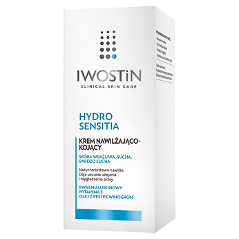 Iwostin Hydro Sensitia, krem nawilżająco-kojący, 150 ml