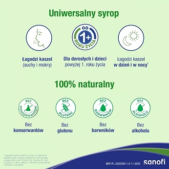 Muconatural Complete, syrop na kaszel suchy i mokry, butelka 94 ml
